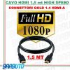 CAVO HDMI 1,5 METRI FULL HD 1080p TV VIDEO PS3 XBOX - HIGH SPEED