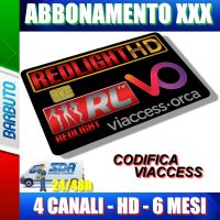 SCHEDA TESSERA ABBONAMENTO PER ADULTI 4 CANALI HD 6 MESI REDLIGHT VIACCESS XXX